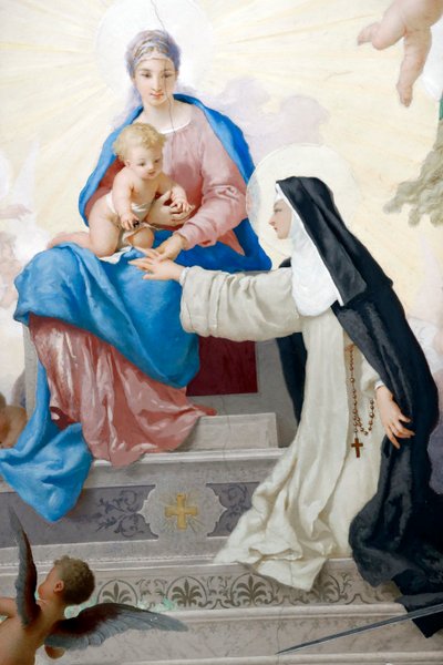 Kostel Saint Catarina (kostel Santa Caterina). Svatá Catarina a Panna s dítětem. Varazze. Itálie. od Italian School