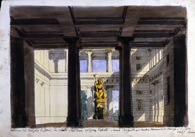 Scénografie pro "Poliuto", Teatro Comunale, Faenza, 1857 od Italian School