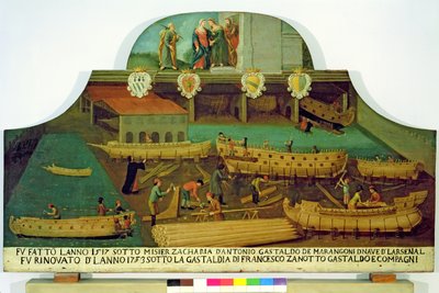 Znamení pro rodinu stavitelů lodí Marangoni, Benátsko, 1517 od Italian School