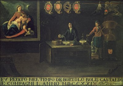 Sign of the Venetian Pharmacists Guild, 1729 (panel) od Italian School