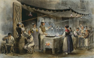 Prodavač špaget v Neapoli, Itálie od Italian School