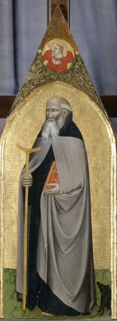 Sv. Antonín opat, kolem 1360 (tempera na topolovém dřevě) od Italian School