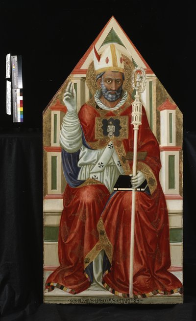 St. Blaise (tempera a zlato na dřevě) od Italian School