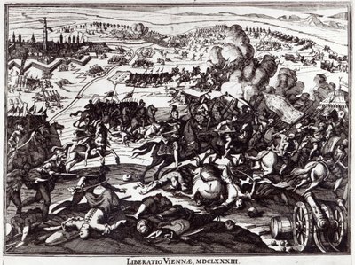 1683 obléhání Vídně od Italian School