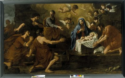 Klanění pastýřů. 17. století (olej na plátně) od Italian School