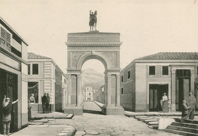 Caligulův oblouk tak, jak byl (hlubotisk) od Italian School