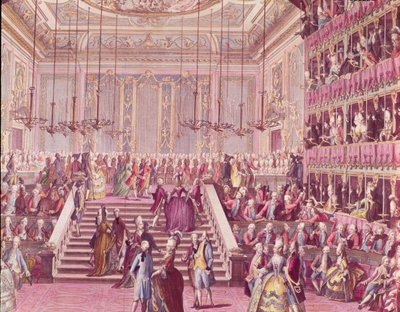 Ples v Teatro San Benoit v Benátkách 22. ledna 1782, konec 18. století od Italian School