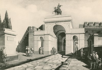 Brána Erculaneum tak, jak byla (hlubotisk) od Italian School