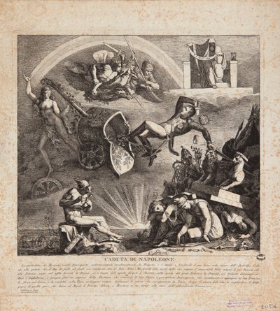 Pád Napoleona - Karikatura pádu Itálie, 1814 od Italian School