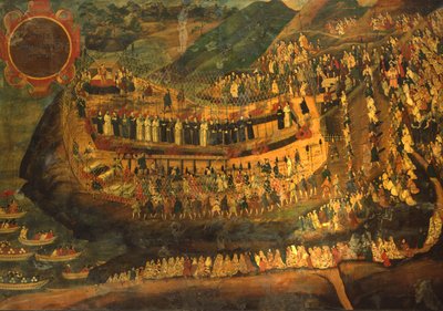 Velké mučednictví padesáti dvou mučedníků z Nagasaki (1622) od Italian School