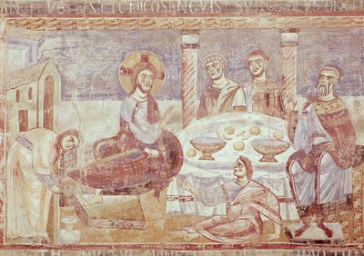 Jídlo v domě Simona Farizea, škola Monte Cassino, c.1087 od Italian School