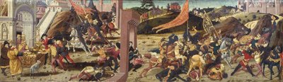 Morelli Cassone zobrazující Galy poražené Marcus Furius Camillus (hlavní panel) od Italian School
