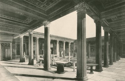 Peristyle v domě Vettii (hlubotisk) od Italian School