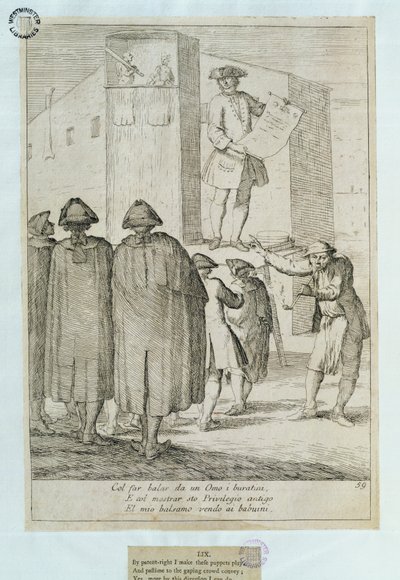 Loutkář, 1748 od Italian School