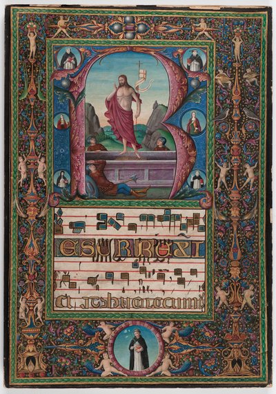The Resurrection, severní Itálie, cca 1500 (tempera na pergamenu) od Italian School