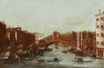 Most Rialto z Canal Grande (olej na plátně) od Italian School