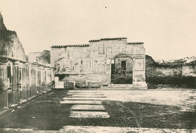 Stabian Baths - nádvoří štuků tak, jak je (hlubotisk) od Italian School