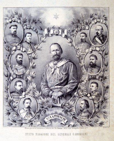 Hůl generála Garibaldiho, ilustrace z Historie Itálie od Italian School