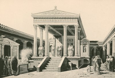 Chrám Isis tak, jak byl (hlubotisk) od Italian School