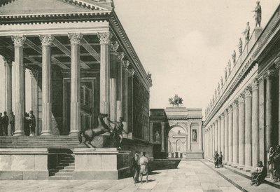 Jovův chrám a Neronův oblouk tak, jak byly (hlubotisk) od Italian School