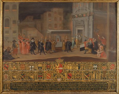 Překlad ostatků Madony z Provenzana, 1610 od Italian School
