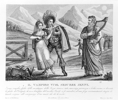 The Vampire Seduces Jenny, ilustrace z 