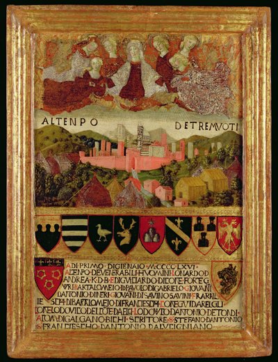 Panna chránící Sienu před zemětřesením v roce 1466 od Italian School