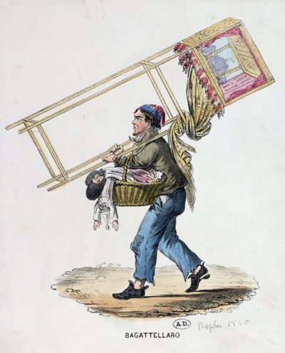 Potulný loutkář, kolem roku 1840 od Italian School
