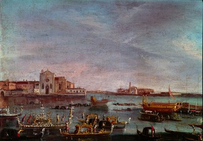 Regata na Canal Grande v Benátkách Anonymní obraz Slunce z 18. století. 36x54 cm Benátky, Museo Correr od Italian School