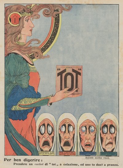 Tot (barevná litografie) od Italian School