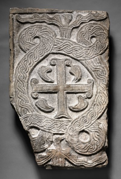 Transenna Panel s křížem, lombardský, 700-800 od Italian School