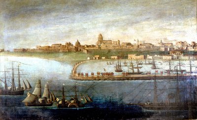 Unite of Italy: expedice Tisíce nebo červených košil vedená Giuseppem Garibaldim (1807-1882). Barkage v Marsale na Sicílii. Anonymní malování. Milánské Museo del Risorgimento od Italian School