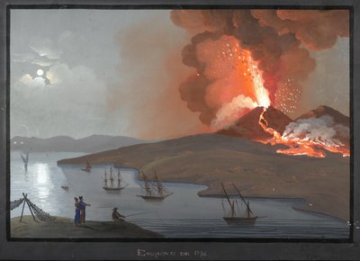 Erupce Vesuvu v roce 1794 od Italian School