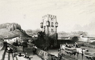 Villa Butera, Bagheria, Sicílie, rytina, Itálie od Italian School