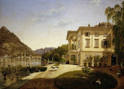 Villa La Roda v Blevio, u jezera Como (vlastněná Giuditta Pasta z roku 1827, nyní zničena) od Italian School