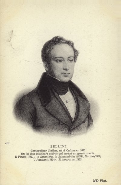 Vincenzo Bellini , italský operní skladatel (1801-1835) od Italian School