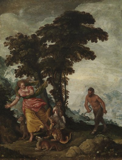 Ctnost sledovaná Vice, kolem 1570-1600 (olej na plátně) od Italian School