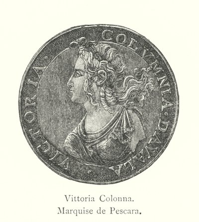 Vittoria Colonna, Marquise de Pescara (rytina) od Italian School