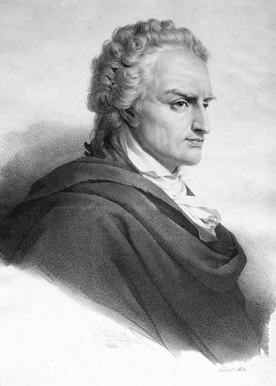 Vittorio Alfieri , italský dramatik a básník (rytina) od Italian School