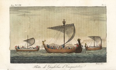 William The Dobyvatelská flotila bitevních lodí od Italian School