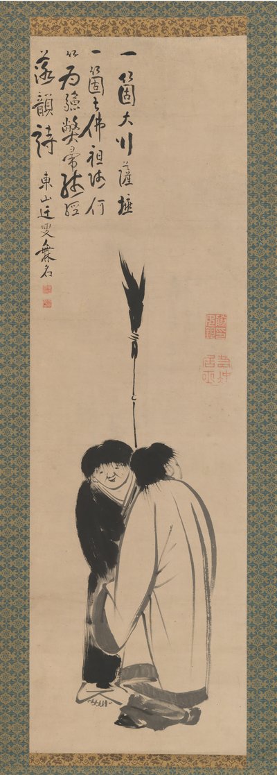 Hanshan a Shide Japonci: Kanzan a Jittoku, konec 18. století. od Ito Jakuchu