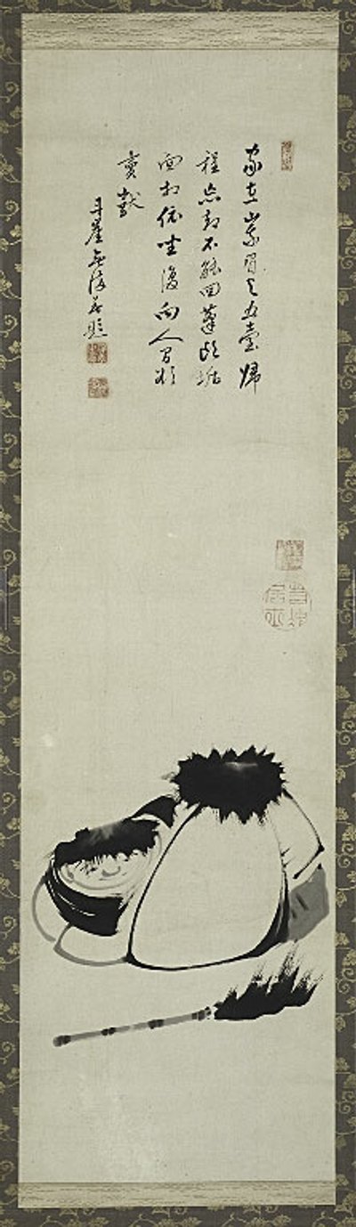Kanzan a Jittoku. od Ito Jakuchu