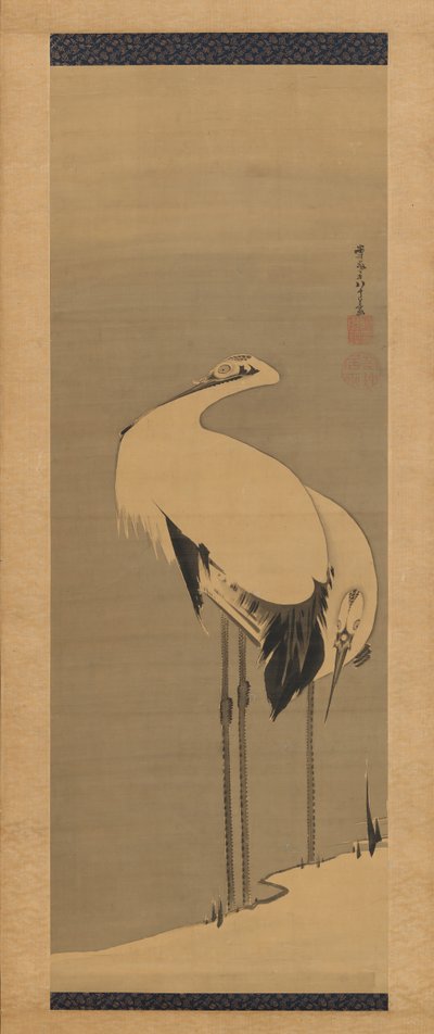 Dva jeřáby, 1795. od Ito Jakuchu