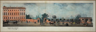 Perspektiva Nevski - Aničkov palác. Z panoramatu Něvského prospektu par Ivanov, Ivan Alexejevič (1779-1848) od Ivan Alekseevich Ivanov