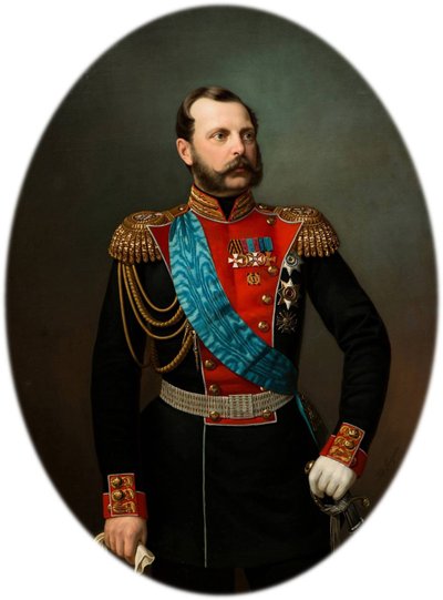 Portrét císaře Alexandra II. 1818-1881, 60. léta 19. století od Ivan Alexeevich Tyurin