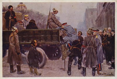 Zatčení ruských generálů během únorové revoluce v roce 1917 od Ivan Alexeyevich (after) Vladimirov