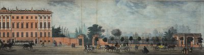 Aničkovský palác. Z panoramatu Něvského prospektu, 1830 od Ivan Alexeyevich Ivanov