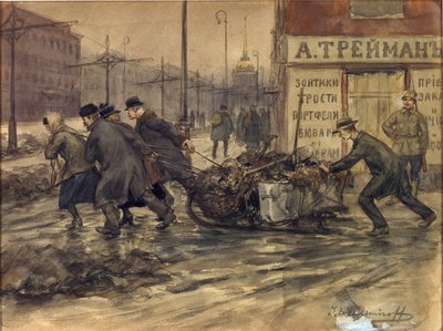 Bohatí obchodníci a ruští šlechtici se pustili do vytahování odpadků ze dvorů od Ivan Alexeyevich Vladimirov