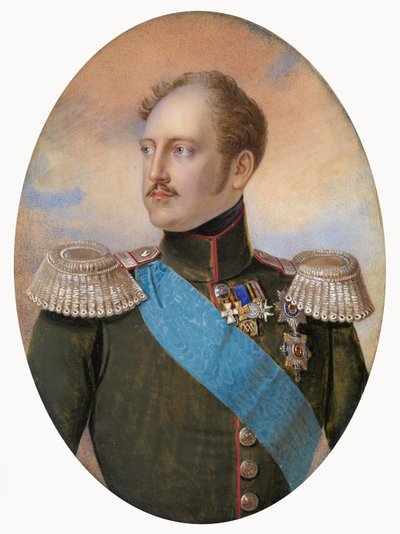 Portrét císaře Mikuláše I. 1796-1855 od Ivan Andreyevich Winberg