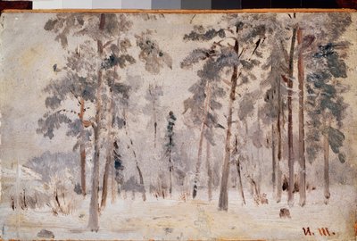 Frost (Jinovatka) - Obraz Ivana Ivanoviče Šiškina (Šiškina) (1832-1898), olej na plátně, cca 1890 - ruské umění, krajina 19. století - Státní Treťjakovská galerie, Moskva od Ivan Ivanovich Shishkin